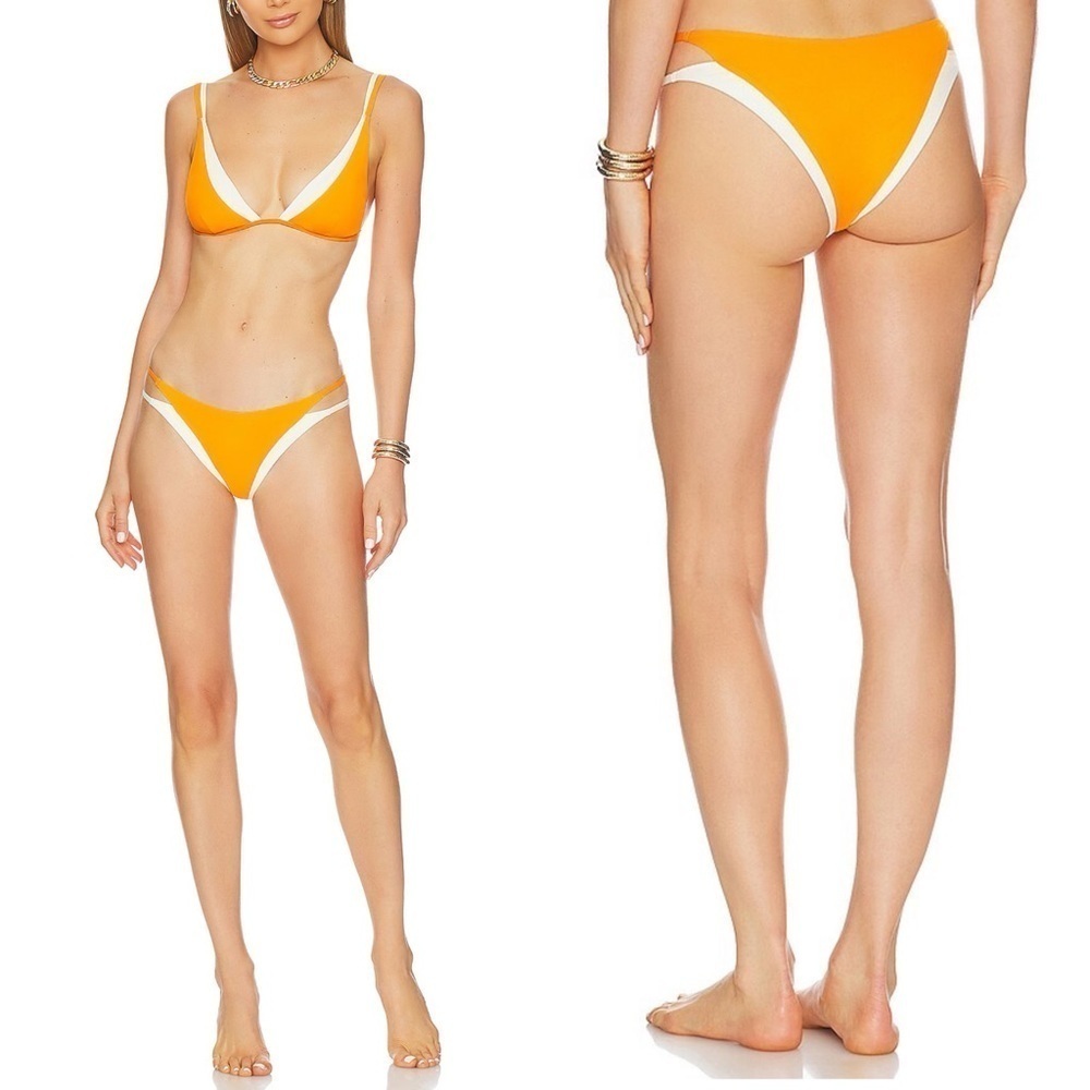 L*Space Billie Bikini Bottom in Mango Cream - Picture 2 of 9